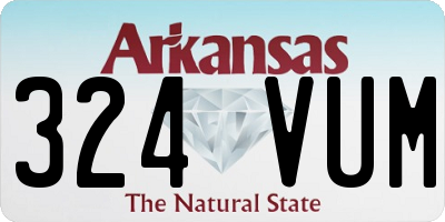AR license plate 324VUM