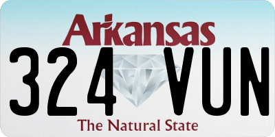 AR license plate 324VUN