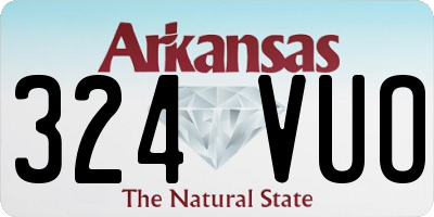 AR license plate 324VUO