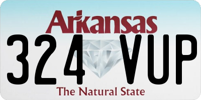 AR license plate 324VUP