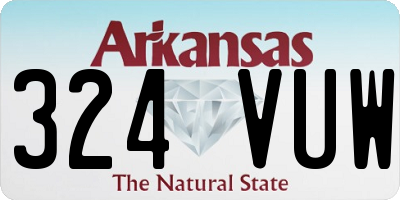 AR license plate 324VUW