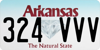 AR license plate 324VVV
