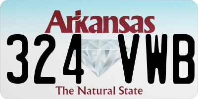 AR license plate 324VWB