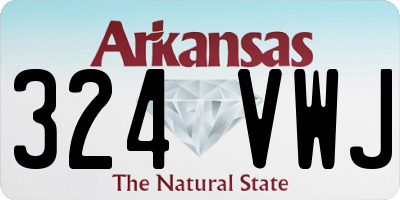 AR license plate 324VWJ