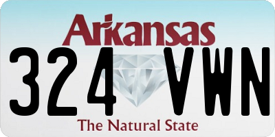 AR license plate 324VWN
