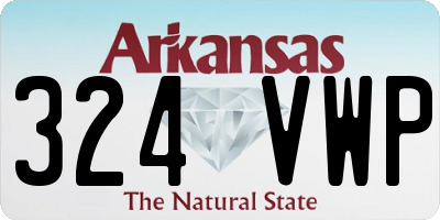 AR license plate 324VWP