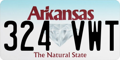 AR license plate 324VWT