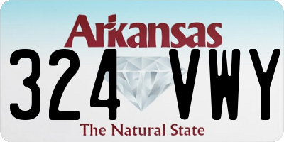 AR license plate 324VWY