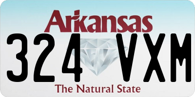 AR license plate 324VXM