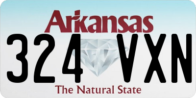 AR license plate 324VXN