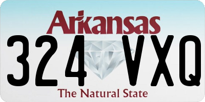 AR license plate 324VXQ