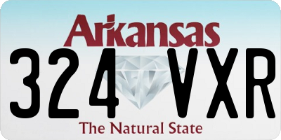 AR license plate 324VXR