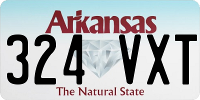 AR license plate 324VXT