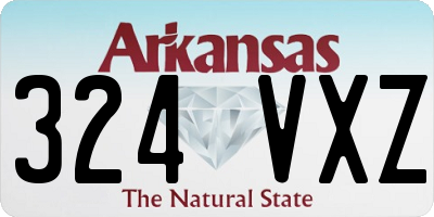 AR license plate 324VXZ
