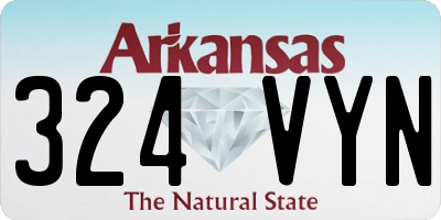 AR license plate 324VYN