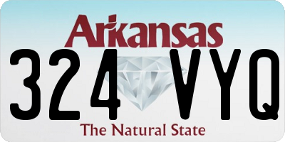 AR license plate 324VYQ