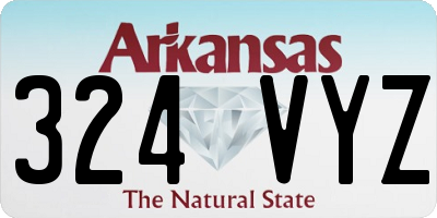 AR license plate 324VYZ
