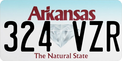 AR license plate 324VZR