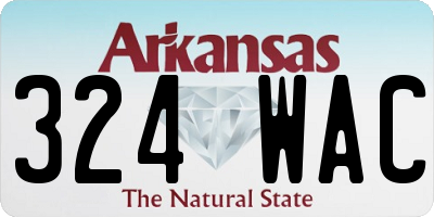 AR license plate 324WAC