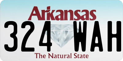 AR license plate 324WAH