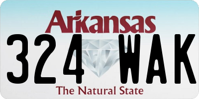 AR license plate 324WAK