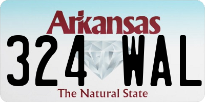 AR license plate 324WAL