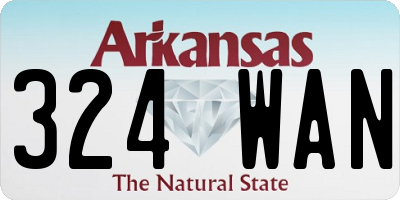 AR license plate 324WAN