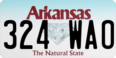AR license plate 324WAO
