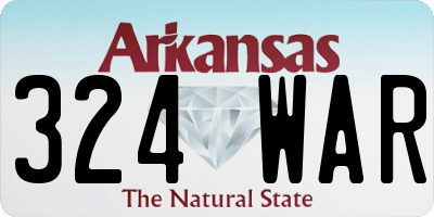 AR license plate 324WAR