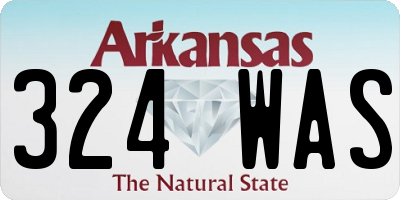 AR license plate 324WAS