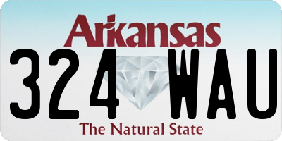 AR license plate 324WAU