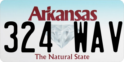 AR license plate 324WAV