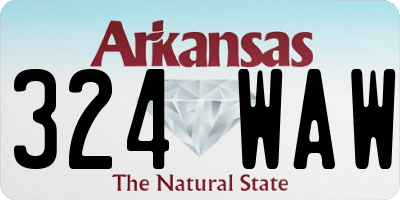 AR license plate 324WAW