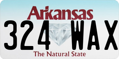 AR license plate 324WAX