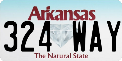 AR license plate 324WAY