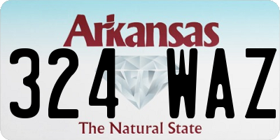 AR license plate 324WAZ