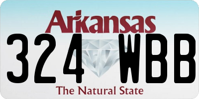 AR license plate 324WBB
