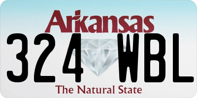 AR license plate 324WBL
