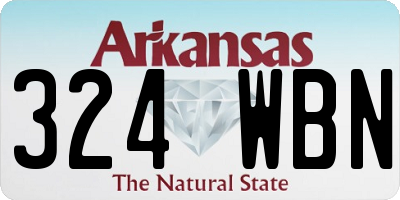 AR license plate 324WBN