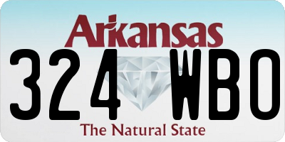AR license plate 324WBO