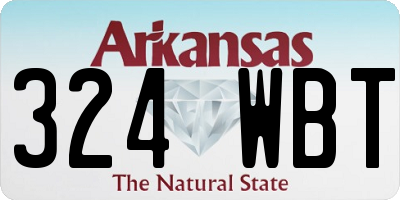 AR license plate 324WBT