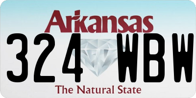 AR license plate 324WBW