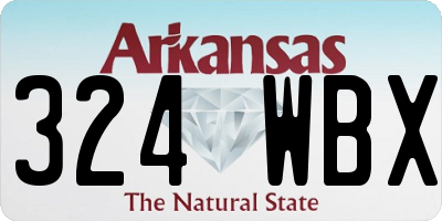 AR license plate 324WBX
