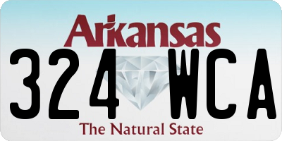 AR license plate 324WCA