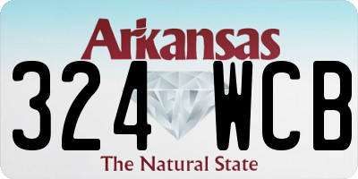 AR license plate 324WCB
