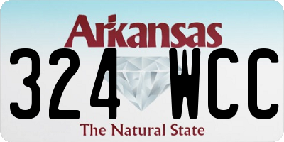 AR license plate 324WCC