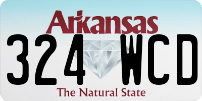 AR license plate 324WCD