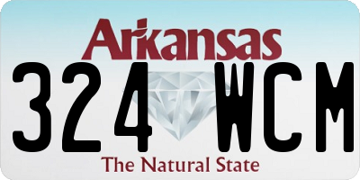 AR license plate 324WCM