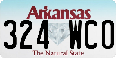 AR license plate 324WCO