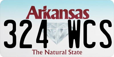 AR license plate 324WCS